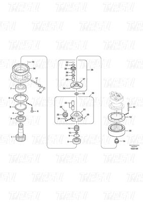 VOE14541069 Volvo EC210B Kataloğu için Premium Swing Drive Reducers