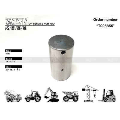 Yüksek Dayanıklılık SK200-6 Ekskavatör Seyahat 2 Kademeli Dişli Pimi Makine Tamir Atölyeleri İçin