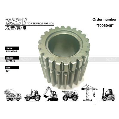 2401P1273 Çelik SK200-5 Ekskavatör Yürüyüş 2 Kademeli Güneş Dişlisi Siyah Yüksek Dayanıklılık