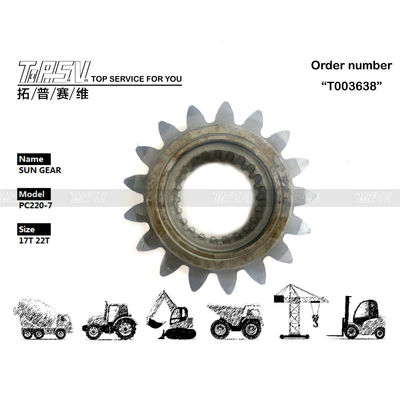 206-26-71410 Yüksek Dayanıklılık PC220-7 Ekskavatör Salıncak 1 Kademeli Güneş Dişlisi Kolay Kurulum ve Bakım, Uygun Dişli Yağı ile