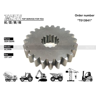SA7117-38371 Yüksek Dayanımlı Çelik EC290B Ekskavatör Seyir 1 Kademeli Güneş Dişlisi, Özelleştirilebilir ve Dayanıklı Boyutlar için