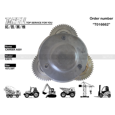 Çelik Ağır Hizmet Tipi E307C Ekskavatör Seyahat 1 Kademeli Taşıyıcı Grubu, Ağır Hizmet İnşaat Operasyonları için Siyah Renkte