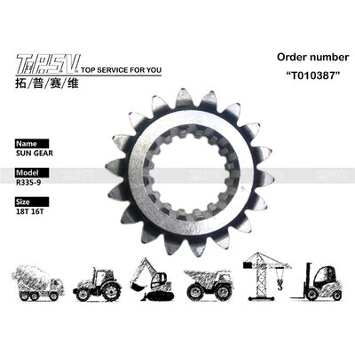 XKAQ-00456 Dişli Yağı Bakımı R335-9 Ekskavatör Döner 1 Kademe Güneş Dişli Kutusu Ağır Hizmet Tipi Dayanıklı Bileşen Hidrolik Ekskavatörler için Uygun Yedek Parça