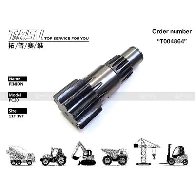 Salıncak Tahrikli Ekskavatör Yedek Parçaları İçin PC20 Ekskavatör Salıncak Pinyonu