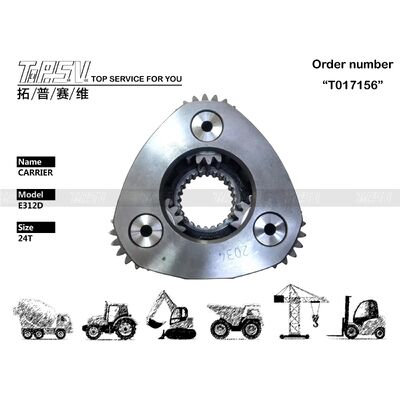 E312D Ekskavatör Swing 2 Aşama Taşıyıcı ASSY Parçaları Swing Drive için Ekskavatör yedek parçaları