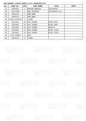 404-00098C 170402-00009 DOOSAN KATALOGU için seyahat kullanımı