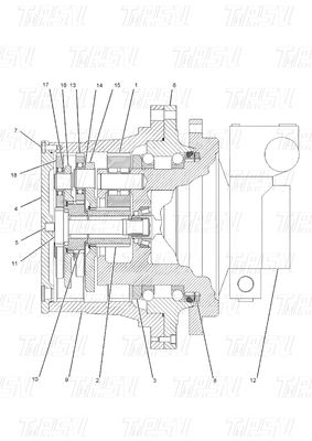 Katalog 128-1827 Çelik KATERPILLER Kazı makinesi Son Sürüş Motoru E312A
