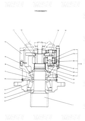YR32W00002F1 Bolt On Excavator Swing Drive Madencilik ve Enerji İçin Gezegen Redüktörleri SK60-5 Katalog