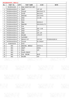 YR32W00002F1 Bolt On Excavator Swing Drive Madencilik ve Enerji İçin Gezegen Redüktörleri SK60-5 Katalog