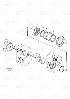 VOE14575732 Volvo Kataloğu için Çelik Ekskavator Seyahat Delek Kutusu EC240B