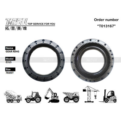 102-6534 Çalışma makinesi için siyah seyahat çelik dişli halkası CATERPILLAR E315