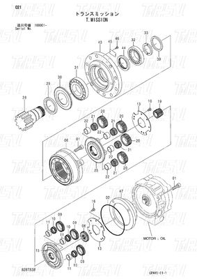 Makine ve Enerji Madenciliği için Ekskavator Swing Motor Kataloğu 9287538 ZX60-HCMC