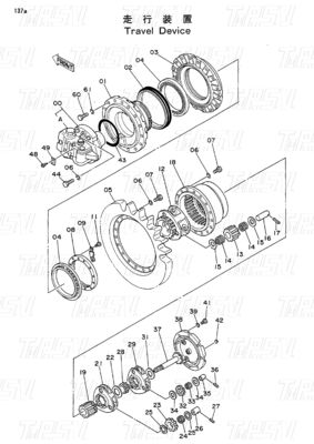 9065934 9080068 9096481 Ekskavator Seyahat Sürücüleri Katalog Hidrolik Seyahat Motorları EX100