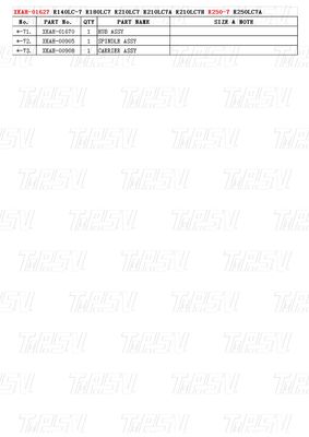 Özel renkli kazıcı hidrolik salıncak seyahat sürücüleri R250-7