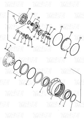 20N-60-41205 20N-60-31200 PC15-1 Ekskavatörün Bolt, Gezegen Redüktörü ile Son Sürücüsü