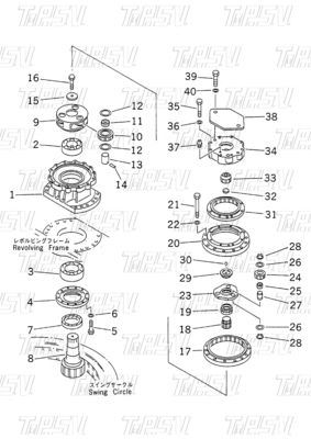 20Y-26-00010 PC200-6 Madencilik Makineleri Uygulamaları için Ekskavator Swing Drive Kataloğu