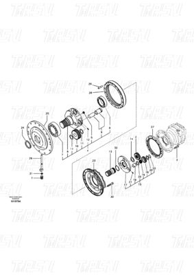 Bolt-on hidrolik salıncak motor sürücüsü VOE14542165 EC290B kazıcı salıncak sürücü kataloğu