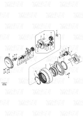 Siyah Renk VOE14551150 EC290B Ekskavatör Seyahat Motor Sürüş Kataloğu Bolt-On Montajı ile