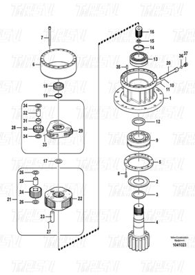 Enerji Madenciliği VOE14569767 VOE14724044 EC290B Mükemmel markalar ve modeller için kazıcı salıncak sürücü kataloğu