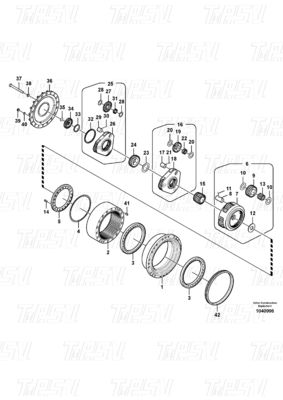 Hidrolik Swing Motor Seyahat Motor Drive VOE14667677 EC300D Ekskavator Final Drive Performans için Katalog Parçaları