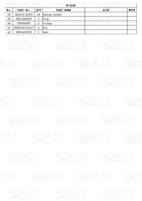 Hidrolik Swing Motor Seyahat Motor Drive VOE14667677 EC300D Ekskavator Final Drive Performans için Katalog Parçaları