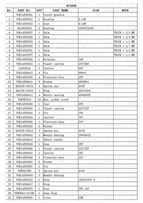 Çelik Gezegen Redüktörü VOE14599921 Ekskavator Travel Drive Kataloğu Uyumlu Markalar için