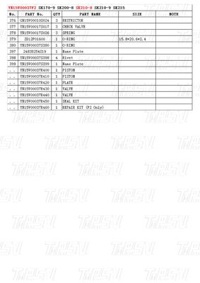 Makine Tamirhaneleri YN15V00037F2 SK210-8Kazı makinesi Seyahat Drvie Katalog Parçalar Taşıma Paketleme Ahşap Kutu