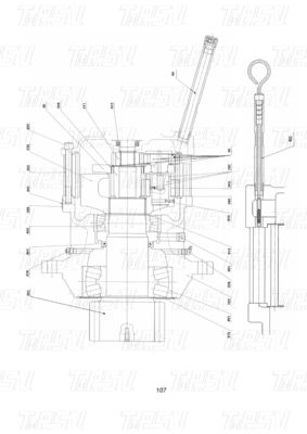 Bolt-on Modelle bağlı olarak değişir 11C0164 CLG225C Ekskavator Swing Drive Kataloğu