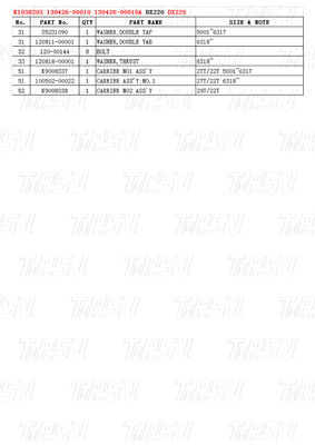 OEM Hitachi K1038203 130426-00010 130426-00010A DX225 Ekskavatör Swing Drive Kataloğu için Çelik Bolt On Swing Motor
