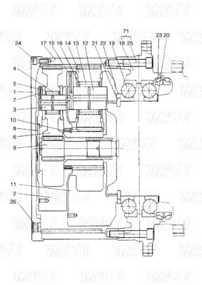 Gezegen 401-00005A DX420 Ekskavatör Seyahat Sürücüsü Kataloğu Hidrolik Swing Motoru ile