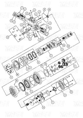 452-6213 E306E Kazı makinesi seyahat sürücüsü Katalog Bolt-on