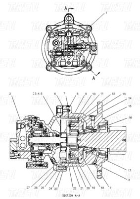 E307C İhtiyaçlı Uygulamalar için Hidrolik Kazıcı Swing Drive Motoru