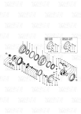 096-4315 096-6334 099-3665 E200B Ekskavatör Seyahat Sürücüsü Kataloğu Çeşitli Modeller İçin Motor Parçaları
