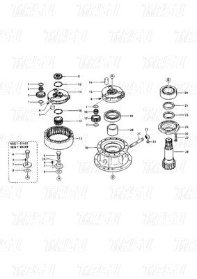 Özel Siyah Çelik 096-4329 5I-5393 5I-5394 096-5898 5I-5492 099-4137 E200B Ekskavatör Swing Drive Katalog Tamir dükkanları