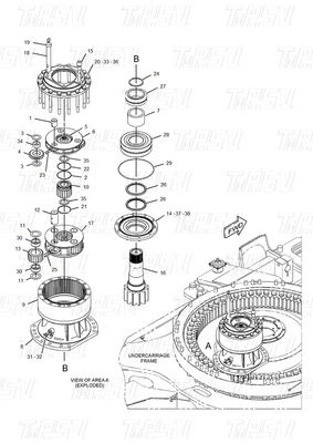 Farklı Ağırlıklı Çelik 378-9543 378-9544 E374F Ekskavator Swing Drive Kataloğu Özel Renklerle