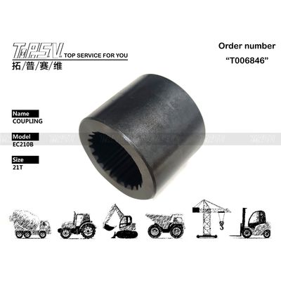 SA7117-30180 EC210B Kazı makinesi Hidrolik Motor Bağlantısı Çelikle Siyah