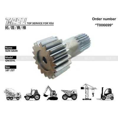 Özel GM35VL kazıcı yolculukları makine tamir dükkanları için Güneş dişli kutusu çelik