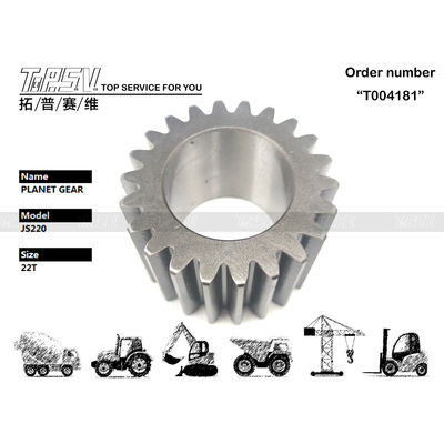 Hidrolik motor sürücüsü JS200 Kazı makinesi Swing 2 Aşama Planet Gear Reducer Düşük gürültü seviyesi ve uzun ömürlü için dişli parçaları