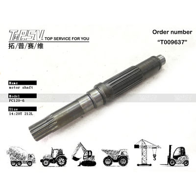 TZ263B2002-01 PC120-6 Kazı makinesi yolculuk motoru şaftı çelik yırtılma direnci