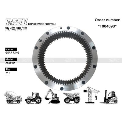 SY135C XE150D Excavator Salıncak Diş Yüzüğü Kutusu Ağır Hizmet Makineleri için Yüksek Dayanıklılık