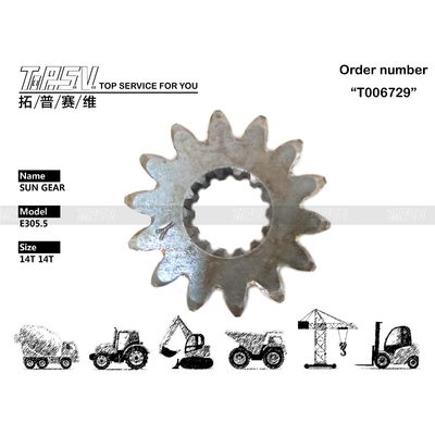 198-5013 Uyumluluk E305.5 Ekskavatör Seyir Güneş Dişlisi Farklı Ekskavatör Modelleri İçin
