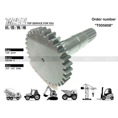Yüksek Dayanıklılık EX200-2 Ekskavatör Seyahat 1. Kademe Güneş Dişlisi, Güvenilir Distribütörden Siyah Renkte