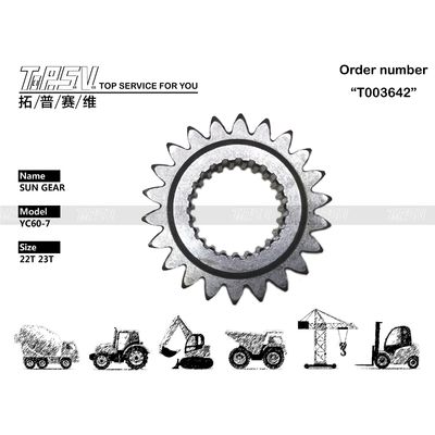 YC60-7 Ekskavator Swing Gear Box 1 Stage Sun Gear Ağır Güçlü Ekskavator ve İnşaat Makineleri için tasarlanmış dayanıklı bileşenler