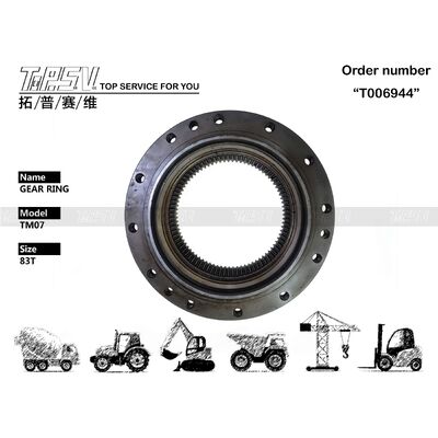 Seyahat Tahrikli Ekskavatör Yedek Parçaları İçin TM07 Ekskavatör Seyahat Dişli Halkası Parçaları