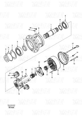 Good price SA8230-27000 EC360 Ekskavator Swing Drive Kataloğu Siyah Renk çevrimiçi