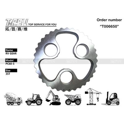 PC60-5 Ekskavatör Seyir RV Dişli Yedek Parçaları Çelikten ve Dayanıklı Performans için Isıl İşlemden Yapılmış Elektronik Parçalar