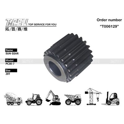 FUFRP-1159-08 Yüksek hassasiyetli PC30-7 Kazıcı Seyahat 2 Aşama Güneş Düğmesi Siyah Renkli