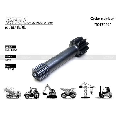 R140 Ekskavatör Seyahat 1 Kademeli Güneş Dişli Parçaları Seyahat Tahrikli Ekskavatör Yedek Parçaları İçin