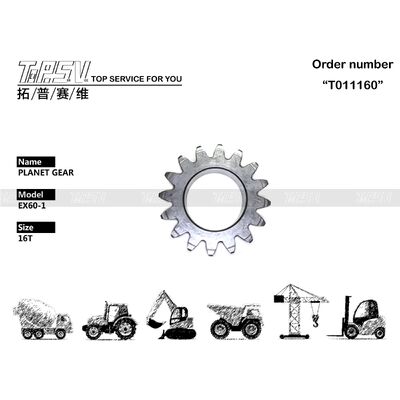 3036285 Evrensel Uyumluluk EX60-1 Ekskavatör Swing 1 Aşama Azaltılmış Döner Düğmeli Gezegensel Düğmeler