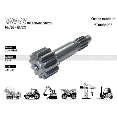 Good price EX35 Ekskavatör Seyahat 1 Kademeli Güneş Dişli Parçaları Seyahat Tahrikli Ekskavatör Yedek Parçaları için çevrimiçi